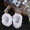 2pcs 3D Skull Mould Silicone Skeleton Head Mold Pendant Skull Mold  Halloween