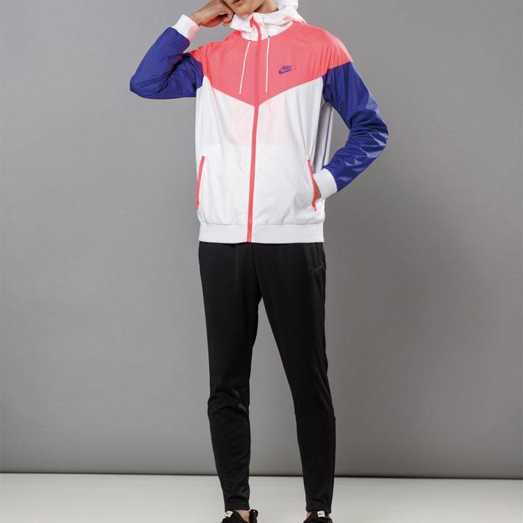 Nike Windrunner Sports Jacket - Color Block Design Men Jackets Blue White Orange 727325-104