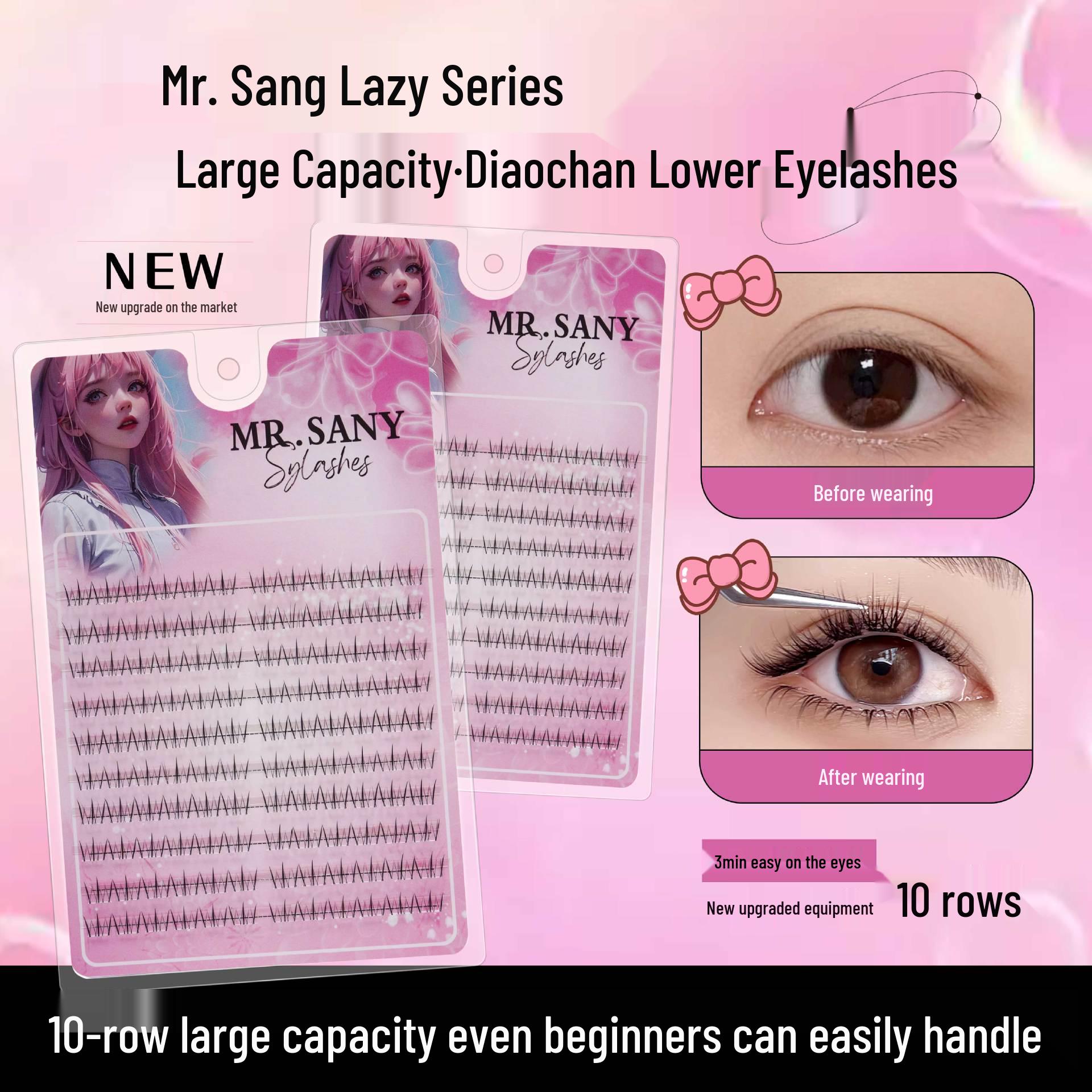 

High-Capacity False Eyelashes: Natural Clustered Rabbit Lash Extensions for a Bold Look