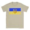 Ukraine Flag  T-Shirt for Men  Awesome Cotton Tee Shirt Round Collar Short Sleeve T Shirts Birthday Present Tops