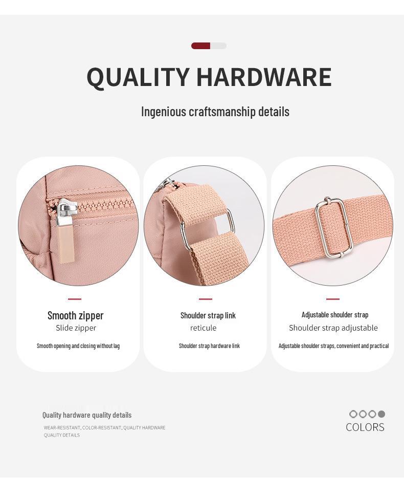 Women's Lightweight Water-Repellent Nylon Crossbody Shopping Bag