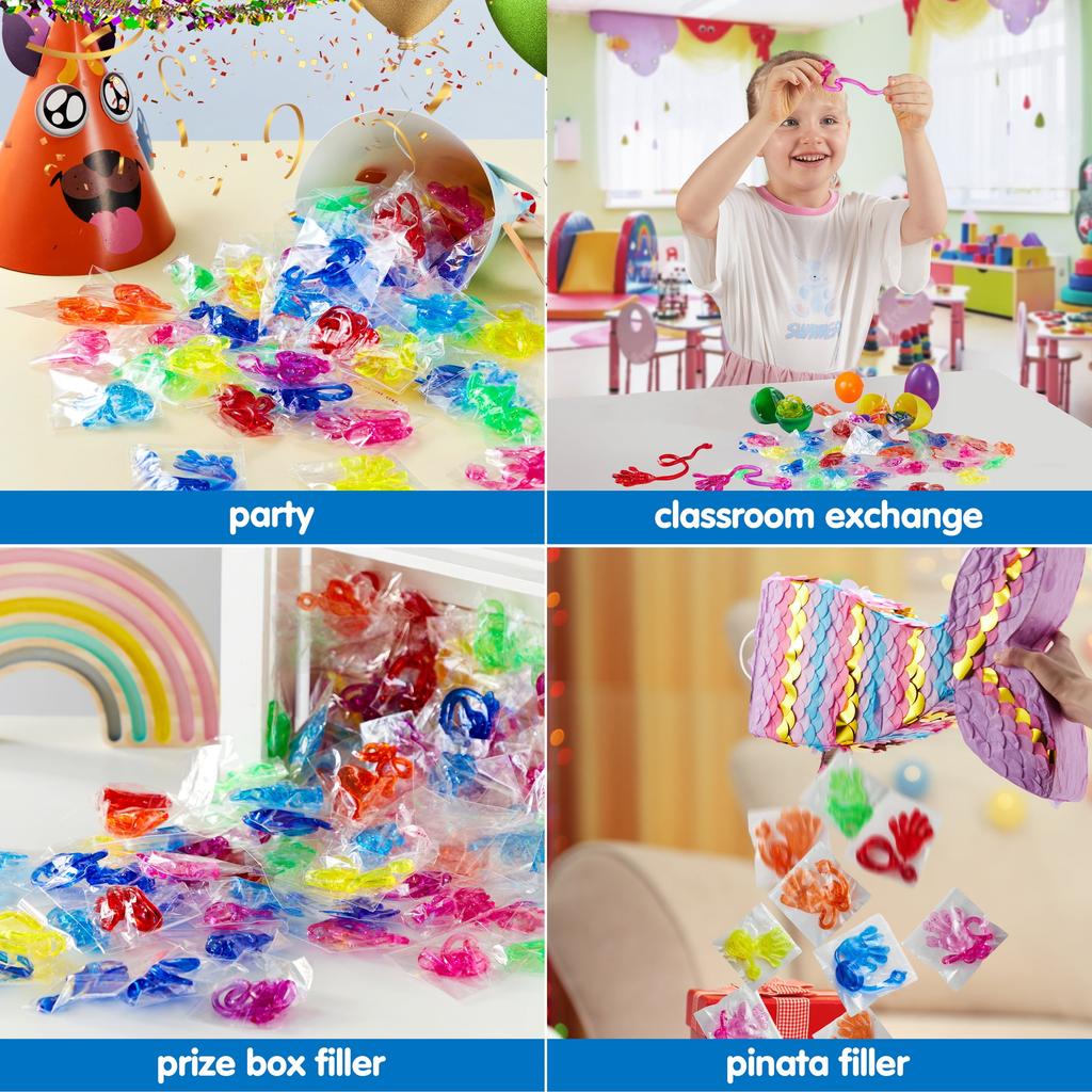 Joyfy Pcs Sticky Hands Party Favors Kids Assorted Stretchy Slappy Fun Fidget Toys Birthday Chirstmas Gift 48/120 for Kid Friendly Entertaining Play