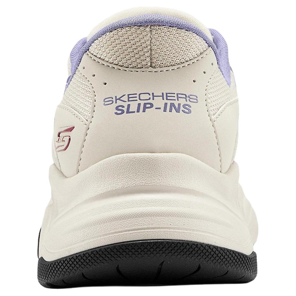Skechers Scarpe da Allenamento Basse Comode Versatili Sneaker Donna Bianco Sporco Viola 117687-NAT