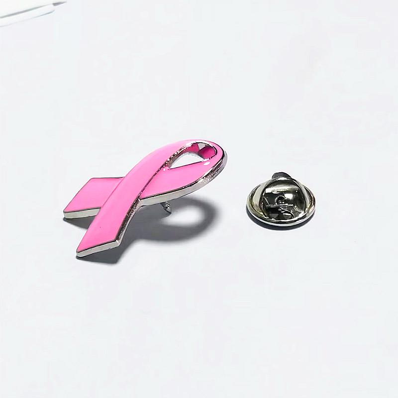 Promotional Red Ribbon Metal Badge for Breast Love Public Welfare Activity - Cross-border Brooch Pin Jewelry