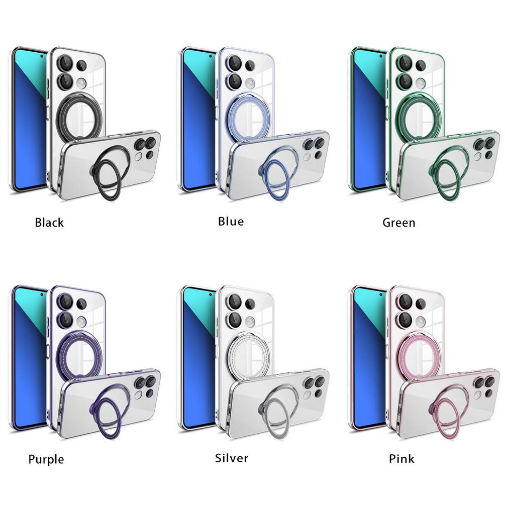 Magsafe Magnetic Absorption Plated case For Xiaomi Redmi Note 13 Pro + 12 11 11S Redmi 13C 12C 10C 9A Full Camera Protect Cover