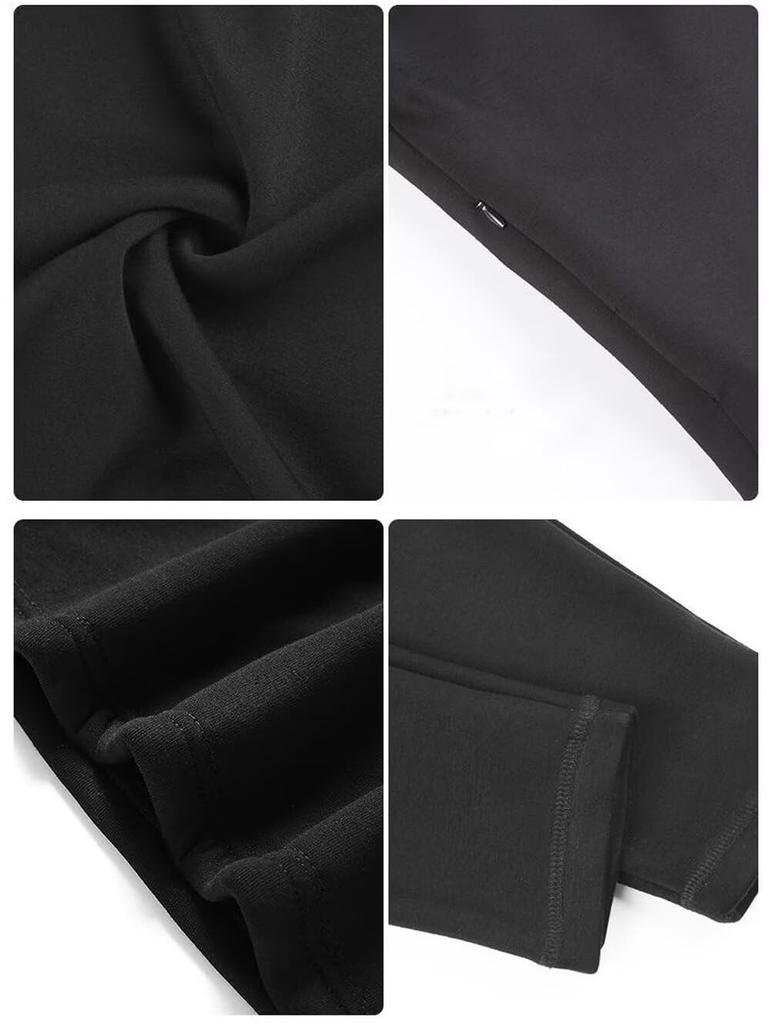 Quantum Electric Underwear Heated Top and Bottoms for Men and Women No A.E. 48-Heating Set, Fleece-Lined, Stretchy, (3XL, Black, Batteries)