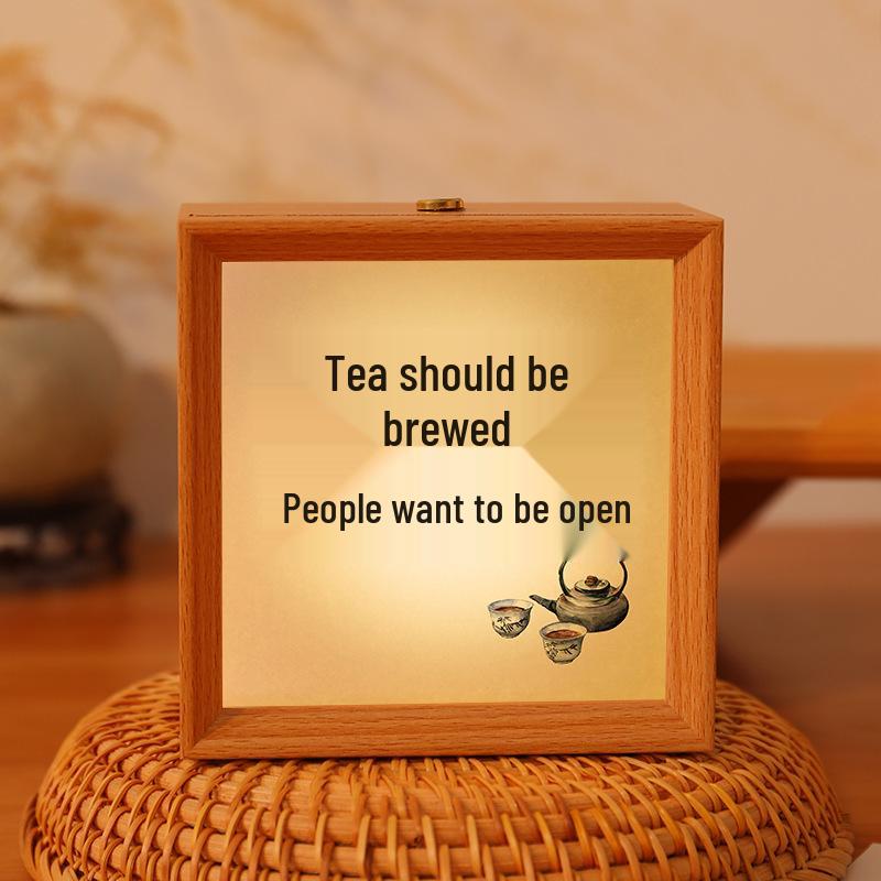 Creative LED Calligraphy Picture Frame: Tabletop Night Light & Bedside Lamp, DIY Birthday Gift