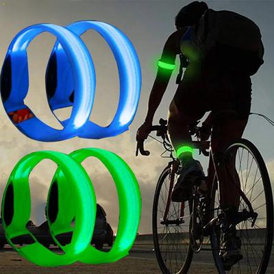 Outdoor Sports Night Running Armband LED Light Harness Arm Leg Warning Wristband Bike Bicy