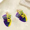 Marty Grasse Carnival Exaggerated Clown Earrings Suitable for Leisure Travel Festival Parties