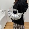2026 New Brand Handbag Trendy Half Moon Bag Gold Silver Evening Clutch Bag Large Tote Bag Female Hollow Out Beach Shoulder Bag