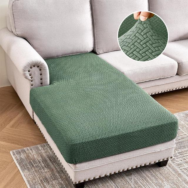 Jacquard Stretch Sofa Cushion Covers Soft Pure Sofa Seat Slipcover For Home Hotel Washable Elastic L-Shaped Furniture Protector