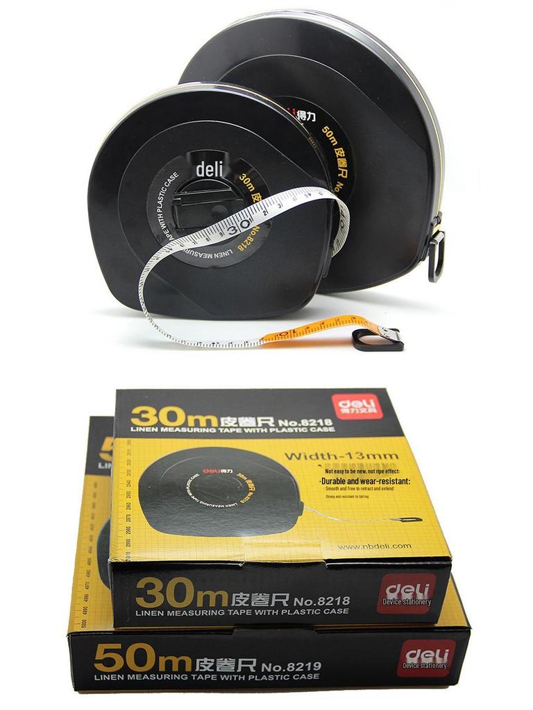Deli Leather Tape Measure: 30 & 50m Glass Fiber Graduated Tape