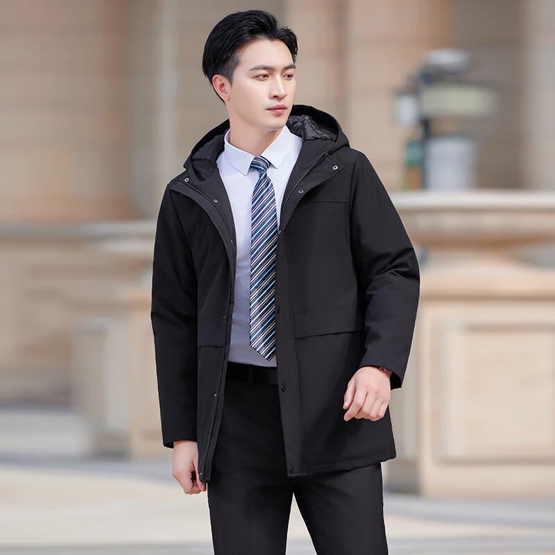 Teluoman Unisex Black Winter Workwear Parka