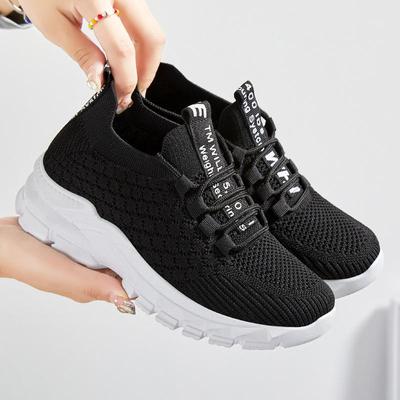 Chaussures Femme Printemps Nouvelles Chaussures Décontractées Respirantes en Tissage Volant Chaussures de Sport Chaussures Coréennes pour Femmes