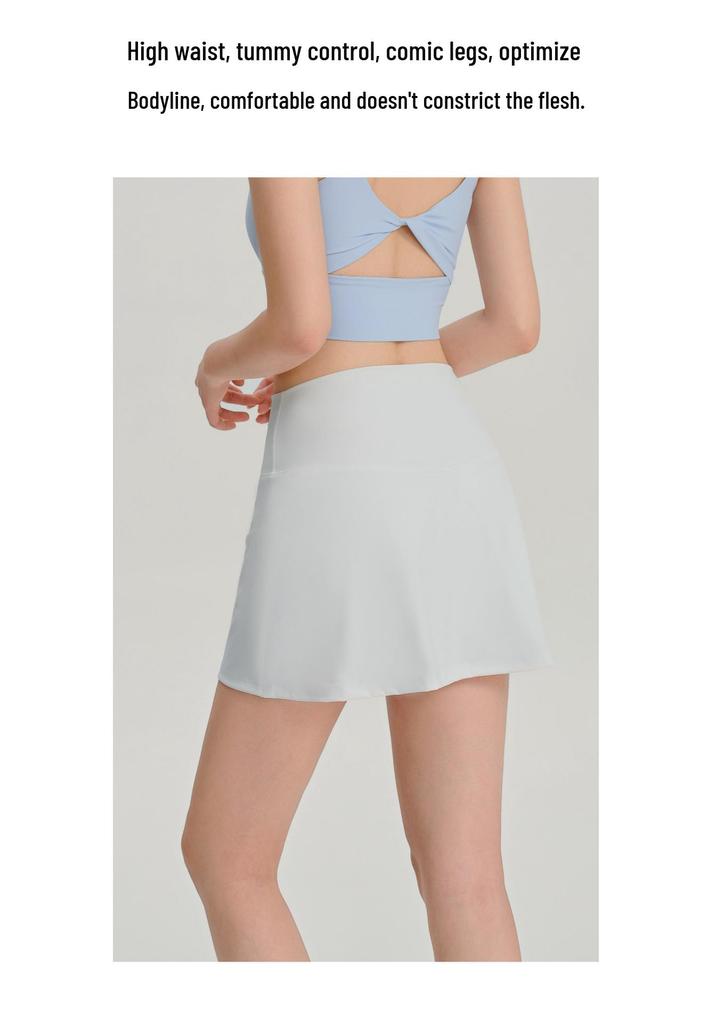 Women's Quick-Dry Anti-Glare Tennis Skort for Fitness, Running, Yoga, and Dance