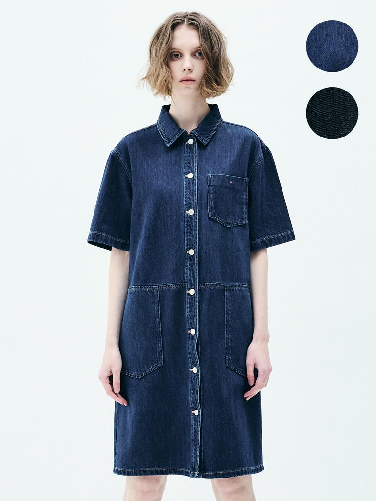 Lam Rao5019 Boxy Denim Dress