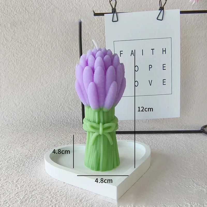 Korean Bud Scented Hand Bouquet Flower Aromatherapy Candles Tulip Flower Bouquet Candles Handmade Wedding Companion Gift