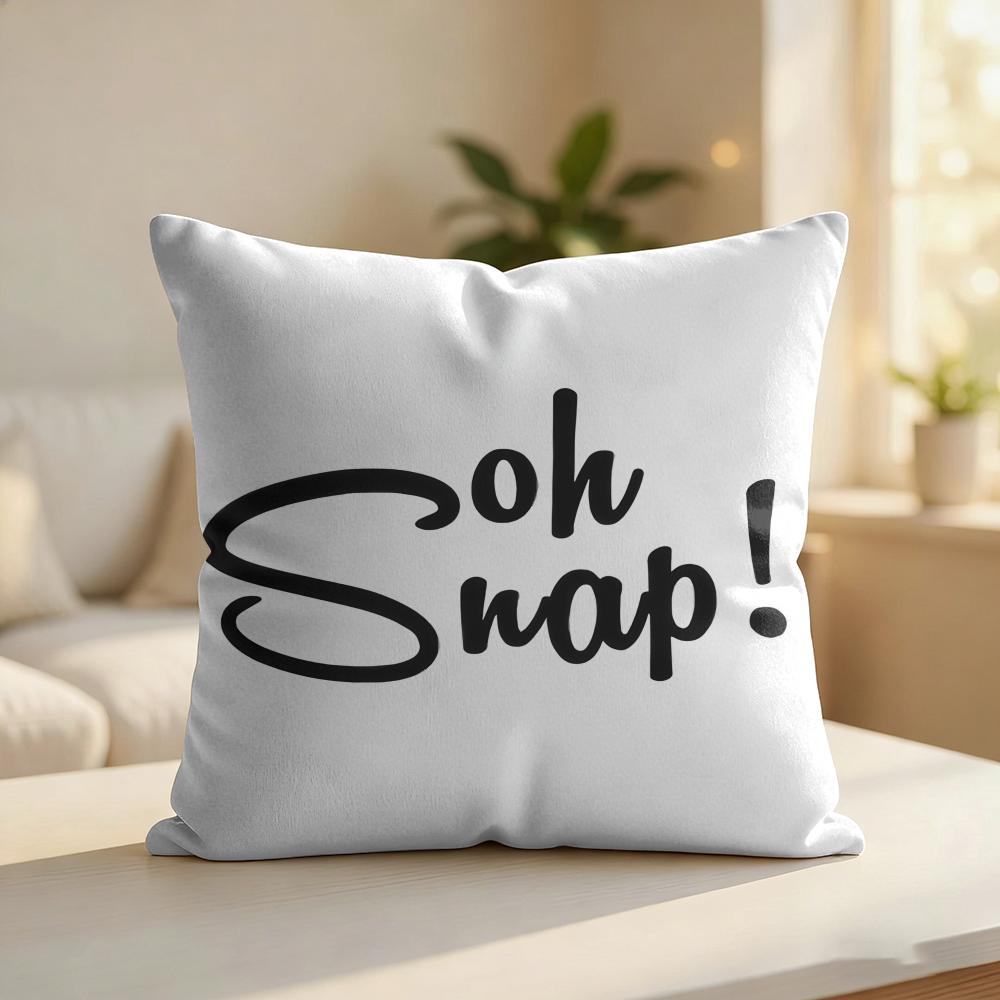 Finlay Noa Simple Words Ins Cushion Cover Silky Short Plush Invisible Zipper Dustproof Sofa Pillow Case For Home Decor