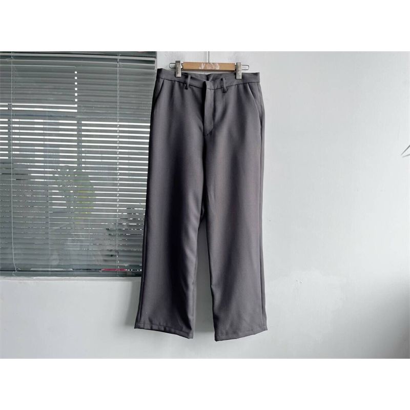 

Micro Flaw Spring & Fall New Arrival Minimalist Commute Style Pants Silm Easiest for Match Loose Slim Looking Elegance Temperament Leisure Pants C1 Gray Code F