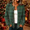 Women's Casual Plaid Print Long Sleeve Button Front Knit Cardigan Sweater Outerwear