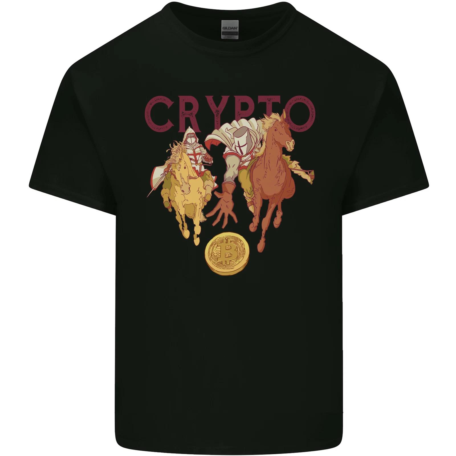 Crypto Crusader Bitcoin Cryptocurrency Kids T-Shirt Childrens 4XL