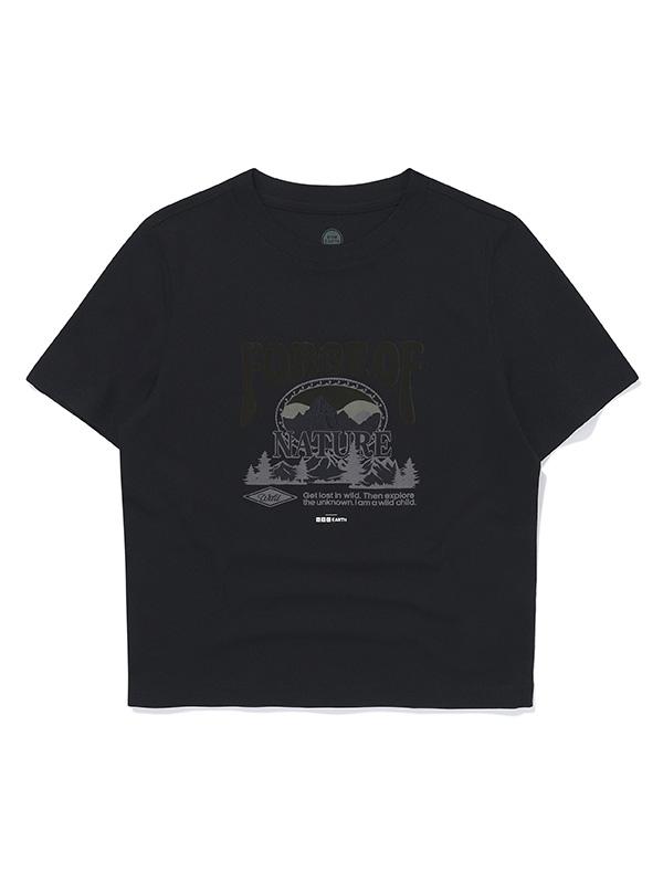 BBC EARTH W Big Nature Short Sleeve Round Neck_Black