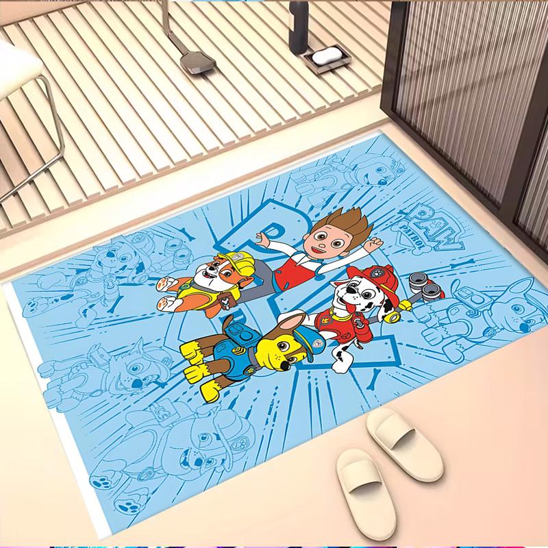 PAW Patrol Print Rug, Washable Floor Carpet, For Entryway Dorm Laundry Room Office Study, Home Decor Birthday Christmas Gift