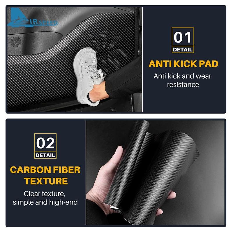 Door Anti-kick Pad For For Hyundai Tucson    2024 2025 2026 LHD RHD Car Leather Carbon Mat Interior Trim Accessories