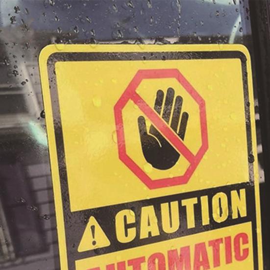 Yousheng 4 Stück Auto Tür Sicherheitsaufkleber Reflektierende Warnetiketten für Fahrzeugfenster Kreatives Wetterfestes Automatik-Aufkleber-Set