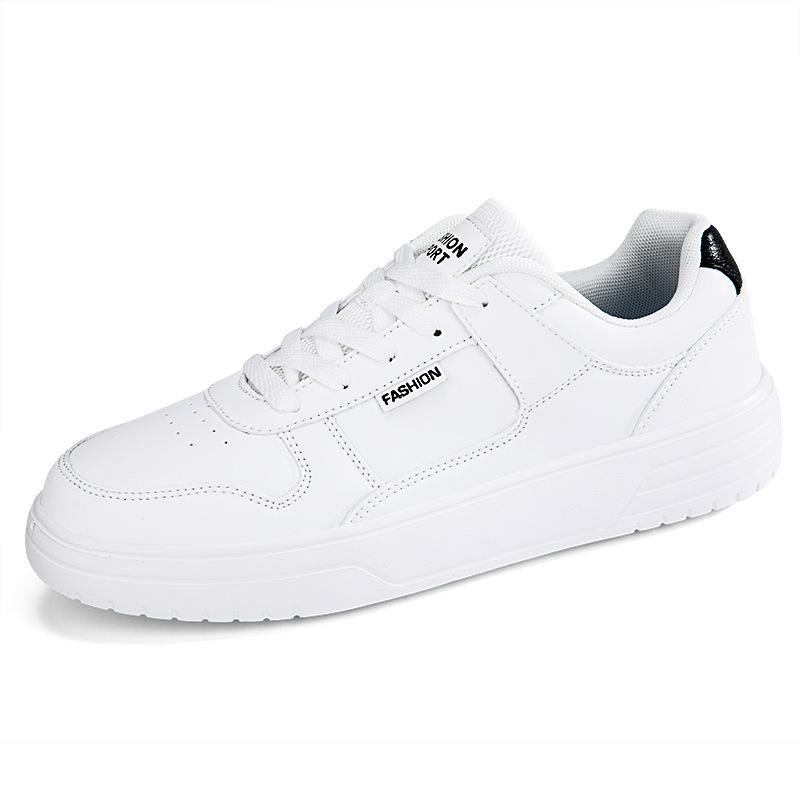 Spring new low-top round head solid color Korean version versatile lightweight soft-soled white shoes couple cold sticky board shoes