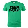 Teen Wolf Letter Print 2024 Summer Popular Trend Simple Round Neck T-shirt Casual High endVersatile Short SleeveG138