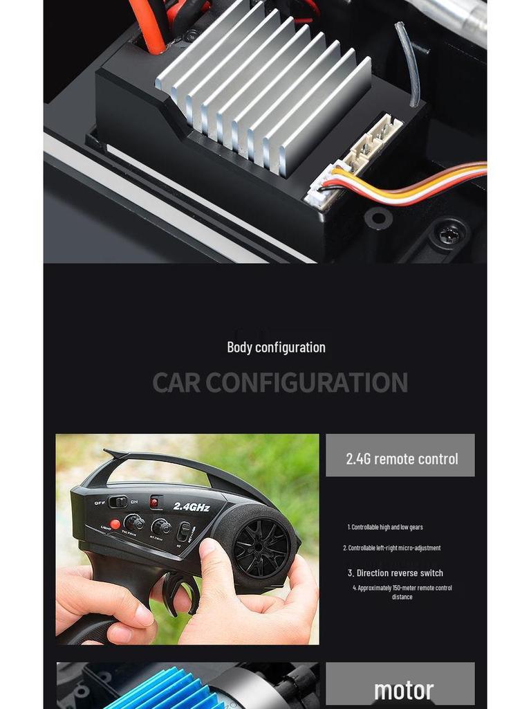 1:10 Scale Four-Wheel Drive Big Foot Off-Road Rock Crawler RC Car