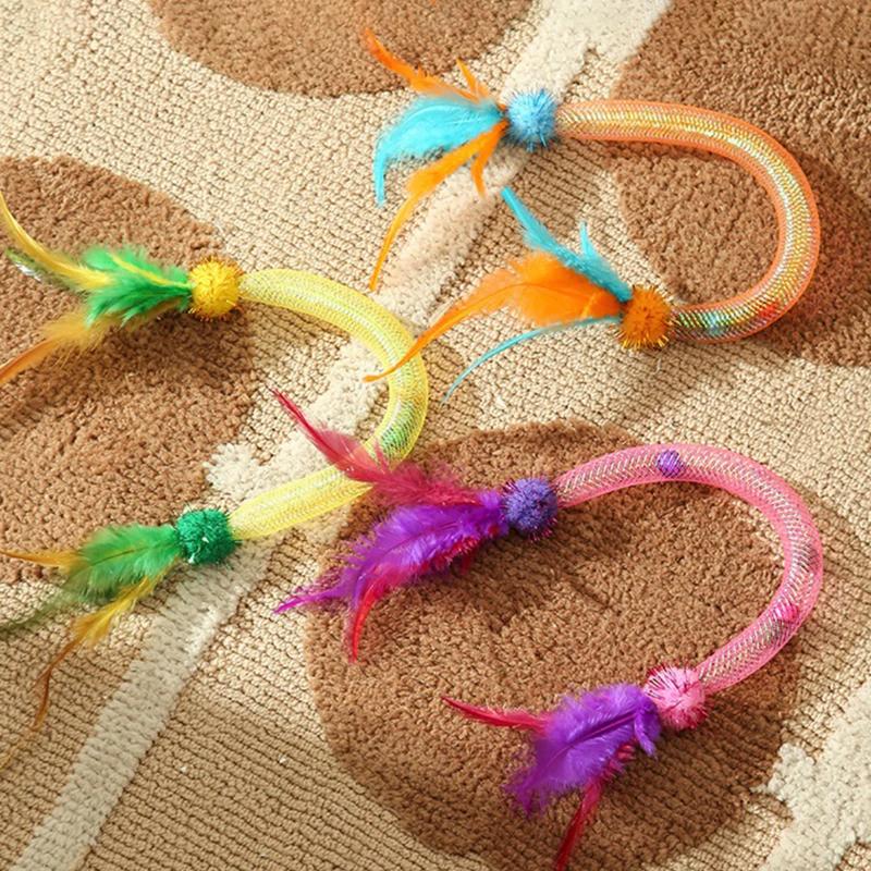 

3pcs Cat Toy Sisal Scratching Ball Training Interactive Toy for Kitten Pet Cat Supplies Feather Toy Cat Toys Interactive Play