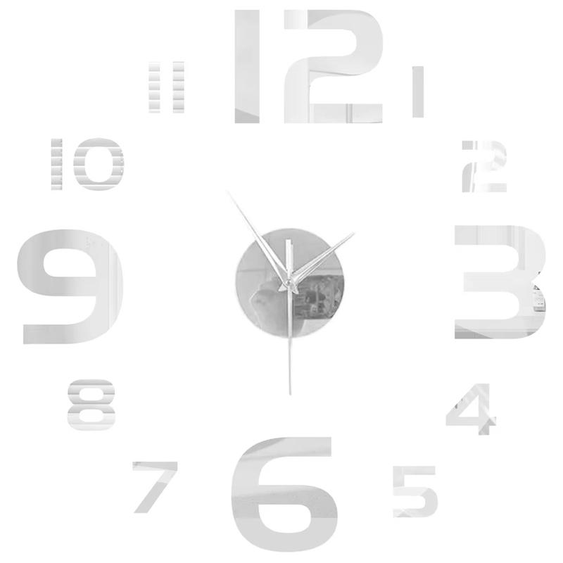 3D Wall Clock DIY Mirror Wall Stickers Home Decor Quartz Needle Watch Living Room Removable Art Decal Sticker reloj de pared Hot