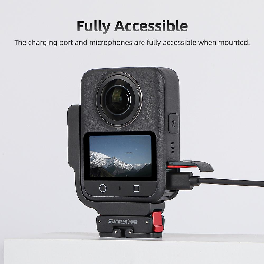 SUNNYLIFE OS-ZJ032 For DJI Osmo 360 Camera L-Type Vertical Horizontal Mount with Magnetic Expansion Adapter