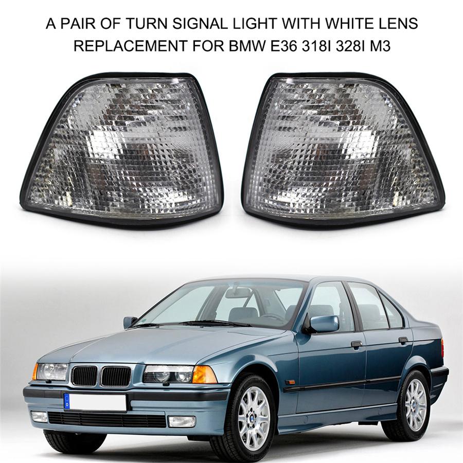 

For BMW E36 318i 328i M3 Turn Signal Light With Gray White Lens Replacement