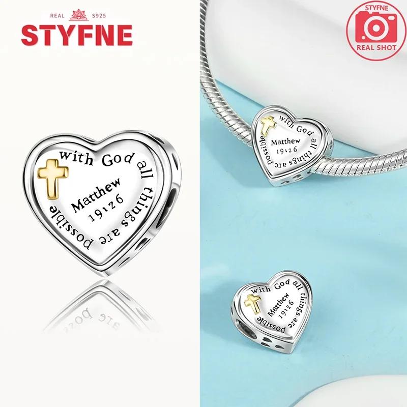 

Copper Metal Cute Angel Cross Charm Bead Components Heart Bead Components Compatible With Authentic Original Pendant Bead Component Bracelet High