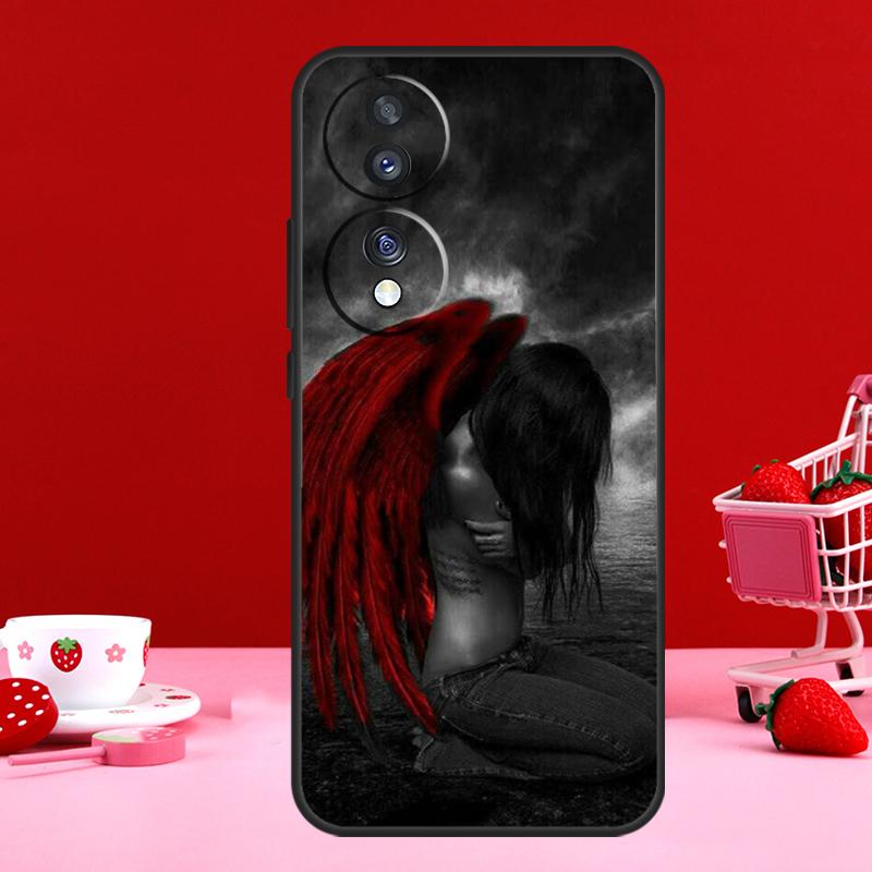Angel Wings Painting Case For Honor Magic 6 5 Pro 50 70 90 Lite X6 X7 X8 X9 X6a X7a X8a X9a X8b X9b Back Cover