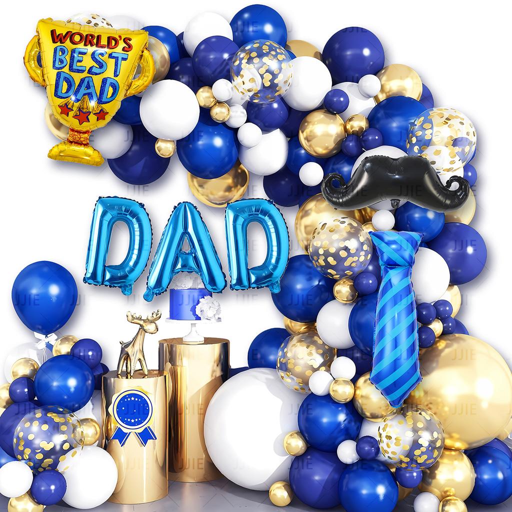 Father'S Day Decorative Navy Theme Father'S Day Balloon Arch Wreath Festival Theme Decorative Balloon Cover