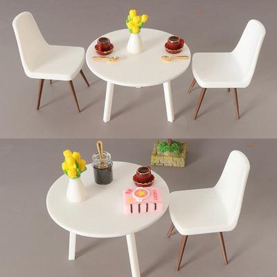 1PCS Dolls House Micro Scene Construction Props 1/12 Dollhouse Simulation Mini Chair Model Dollhouse Furniture Decoration Toy