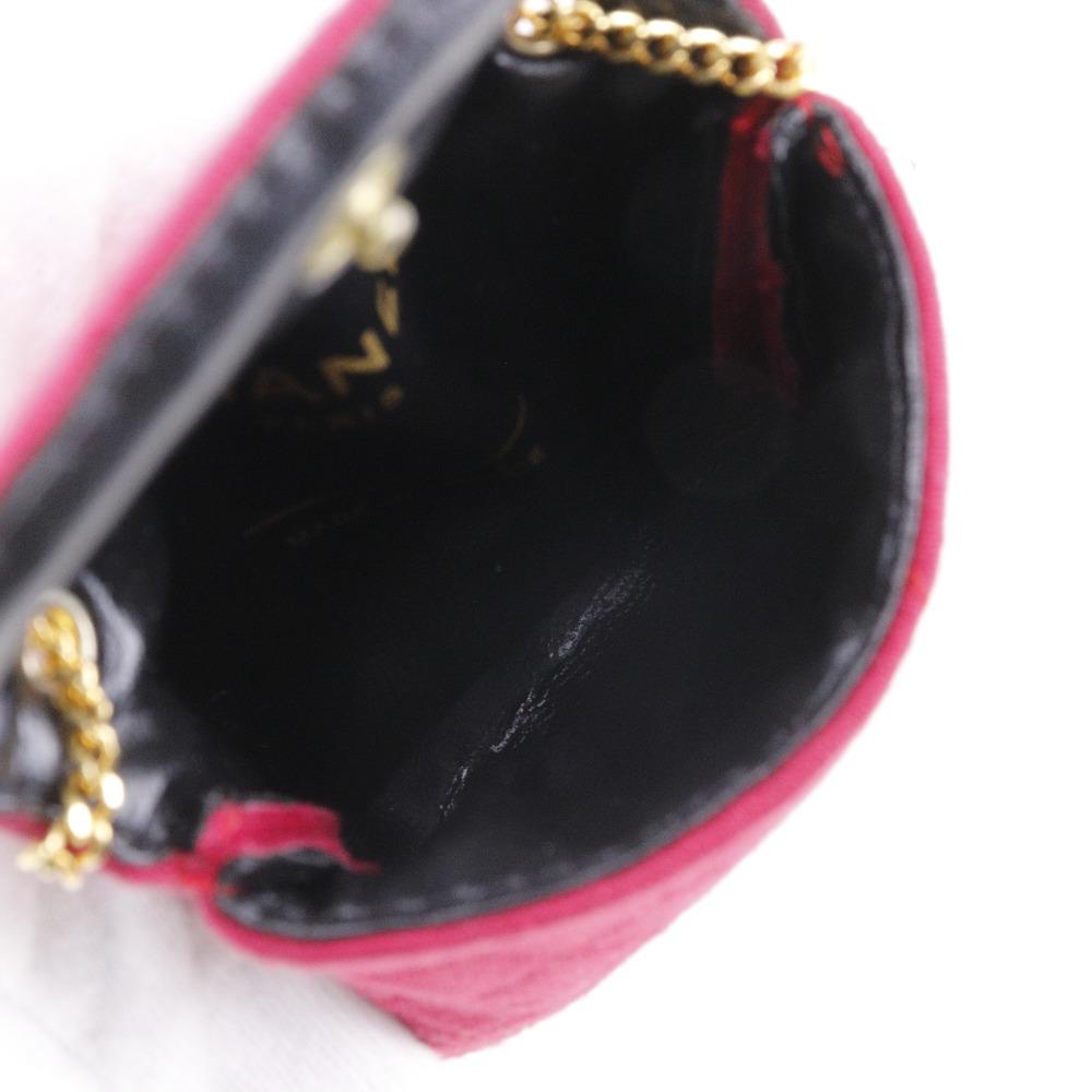 Chanel Saszetka na łańcuszku Torba na ramię mikro różowa bawełna Kobiety Używana