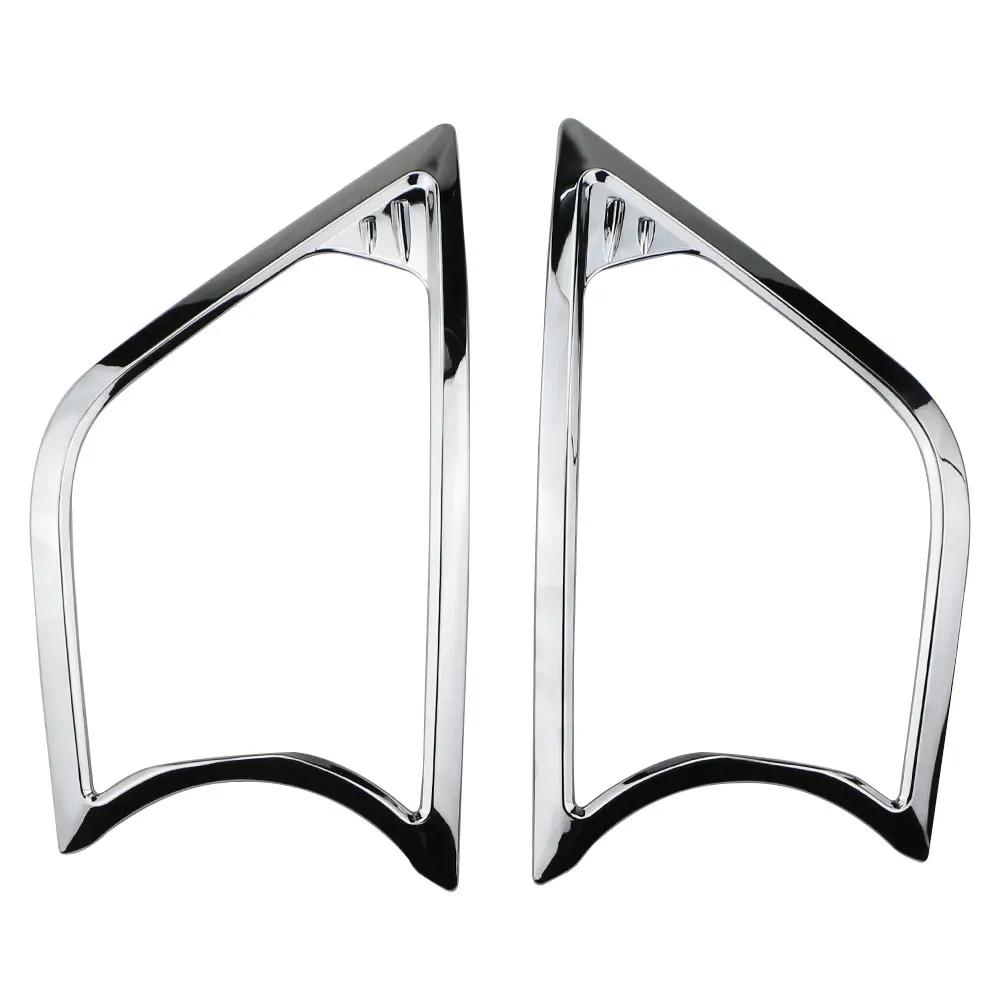 2Pcs Car Front Light Fog Lamp Frame Cover Trim Decoration Sticker for Toyota Innova 2016-2025 ABS Chrome Accessories