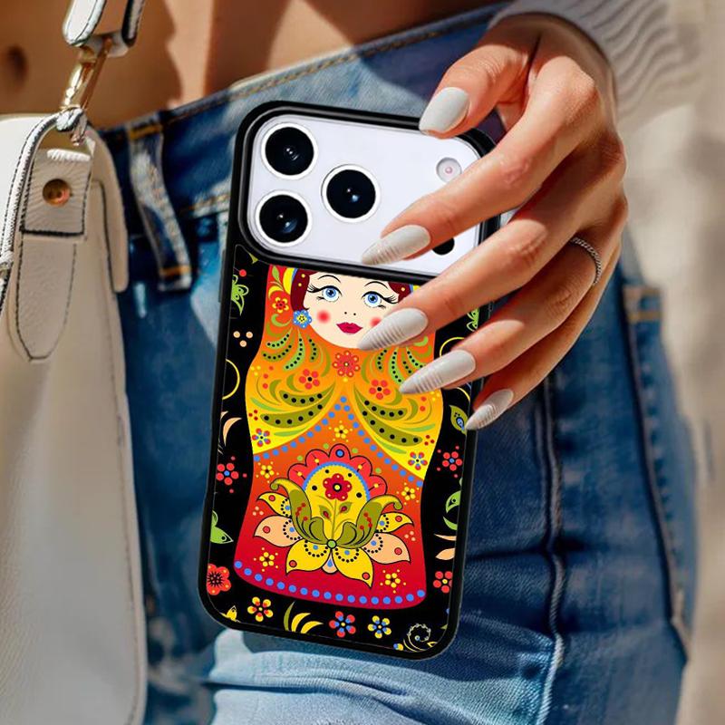 Russian Dolls Matryoshka Phone Case For iPhone 17 Air 14 15 13 12 Max Cover For Apple 16e 11 Pro Max Plus Coque