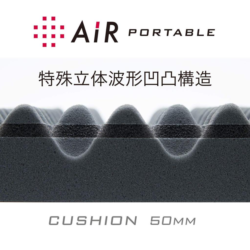 Nishikawa Air Portable Cushion 40X80cm Size with Concave and Convex Structure Distributes Body Pressure Less Fatigue Even When Sitting for Long