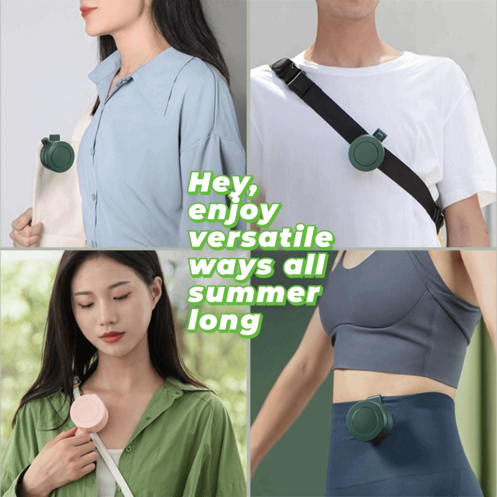 High Air Flow Wearable Neck Fan Ultra Quiet Portable Hanging Fan Clip-on USB Fan Daily Commuting
