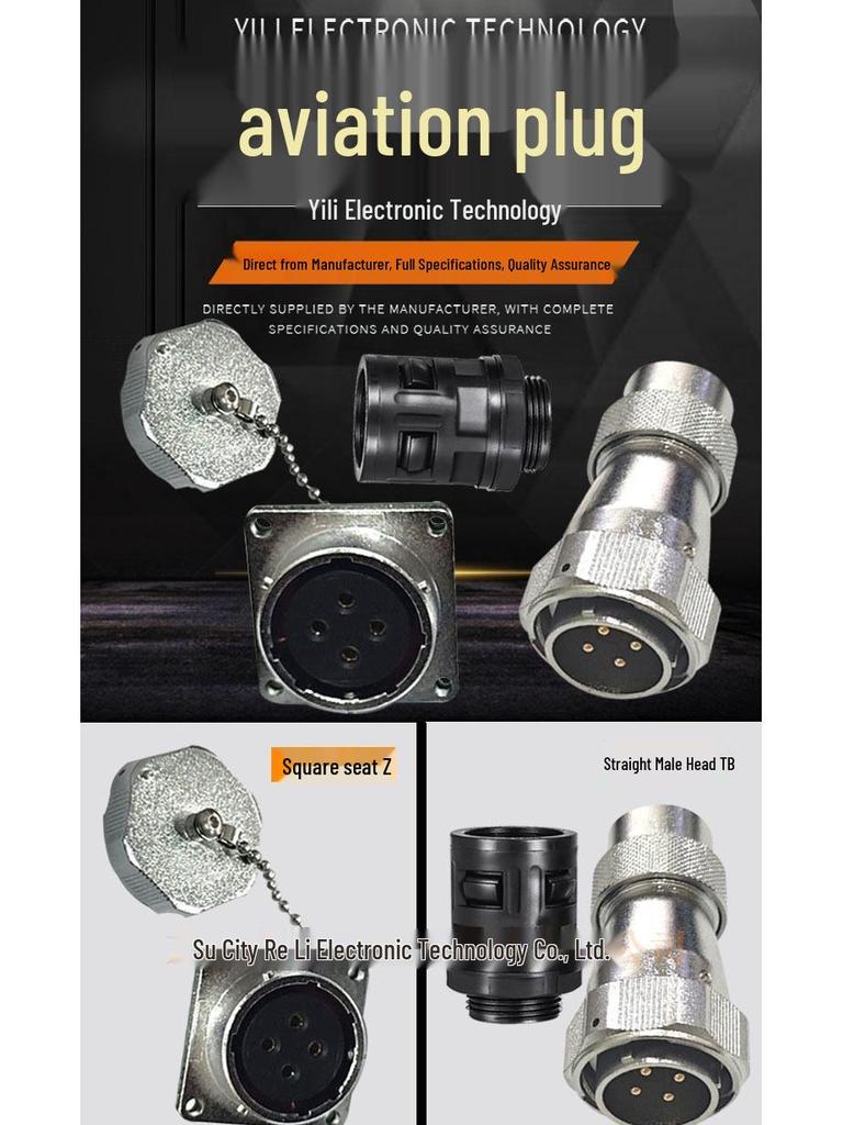 26-Pin Aviation Plug Socket for Plastic Corrugated Pipe, Wire Cable Connector, Model: WY28 JK23457910 TB+Z