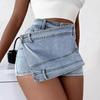 European Princess Style Women's Wide-Leg Denim Jeans 2025