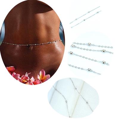 Summer Beach Body Jewelry for Women Accessory Gold Silver Colors  Beads Waist Belly Chains Necklaces