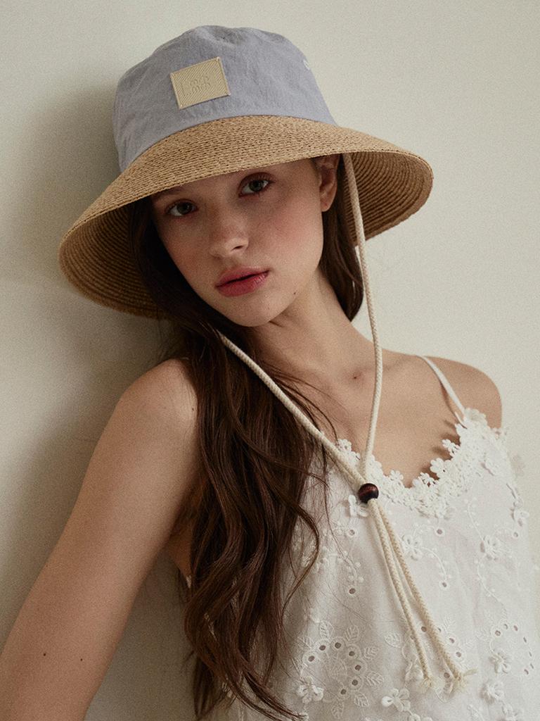 Meleuhen Combi Anorak Raffia Bucket Hat_4Color