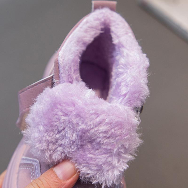 Winter Schneestiefel für Kinder 2025 Trend Mode Plüsch Baumwollschuhe Dick Warm Jungen Mädchen Teenager Kunstfellstiefel für Kinder